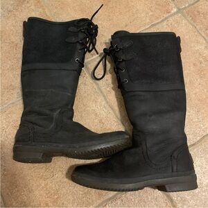 UGG BLACK WATERPROOF BOOTS WOMENS SIZE 7